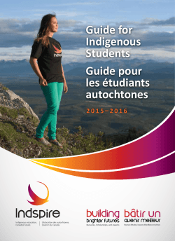 Guide for Indigenous Students - Guide pour les Ã©tudiants