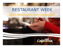 Best Practices for Restaurant Operators - Industry Website