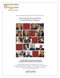 2015 brochure - Harvard Inequality & Social Policy