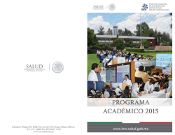 Programa AcadÃ©mico 2015 - Instituto Nacional de Enfermedades