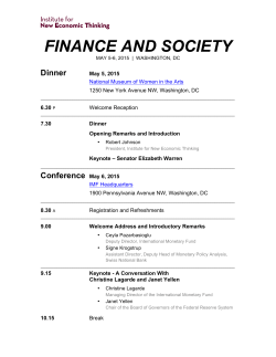 FINANCE AND SOCIETY - The Institute for New Economic Thinking