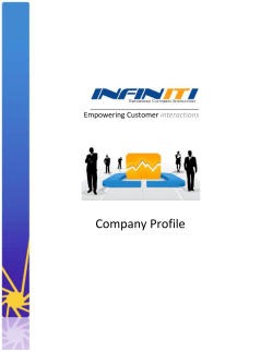 Company Profile - Infiniti Infosystems