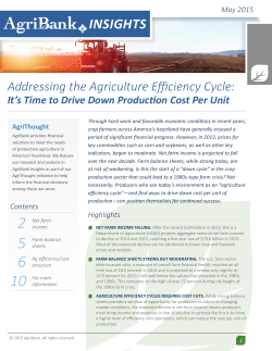 Addressing the Agriculture Efficiency Cycle