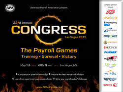 Congress brochure - American Payroll Association