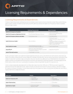 Licensing Requirements & Dependencies
