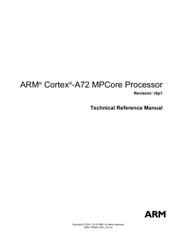 ARM&Acirc;&reg; Cortex&Acirc;&reg;-A72 MPCore Processor Technical Reference Manual