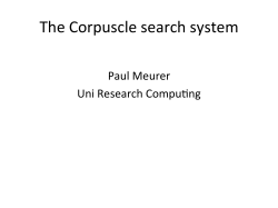 The CORPUSCLE corpus search system