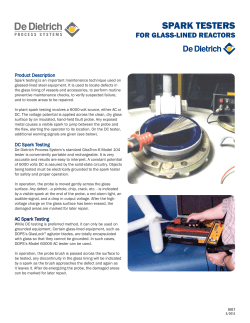 Spark Testers.indd - De Dietrich Process Systems