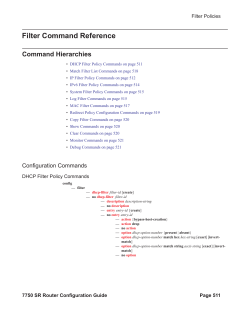 Filter Command Reference - lucent