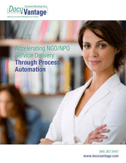 Accelerating NGO/NPO Service Delivery Through Process Automation