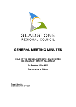 GENERAL MEETING MINUTES - Gladstone Regional Council