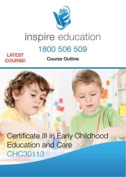 Cert III Early Childhood Education and Care