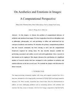 On Aesthetics and Emotions in Images: A Computational Perspective