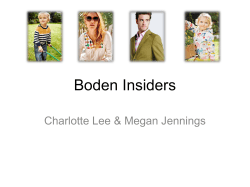 Boden Insiders - Vision Critical
