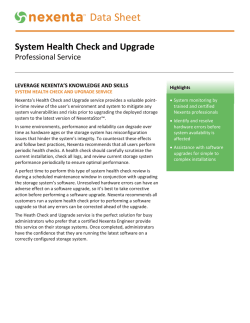 System Health Check and Upgrade
