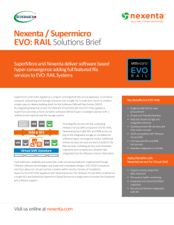 SUPERMICRO/Nexenta EVO:RAIL Solution Brief PDF