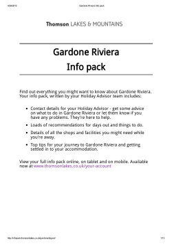 Gardone Riviera Info pack