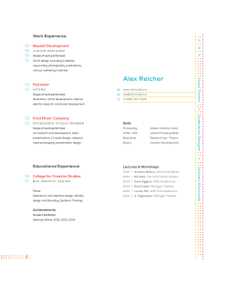 Resume - Alex Reicher