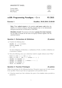 cs109: Programming Paradigms â C++ FS 2015