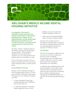 abu dhabi`s middle income rental housing initiative