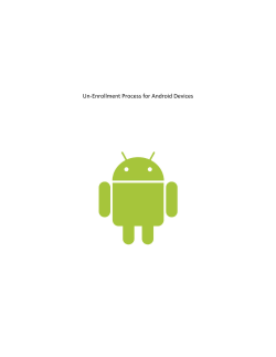 Un-Enrollment Process for Android Devices