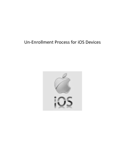 Un-Enrollment Process for iOS Devices