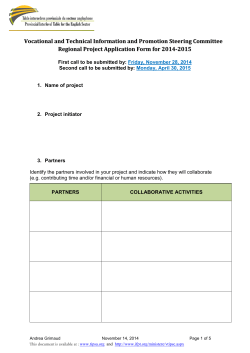 Application Form for VTIPSC 2014 2015