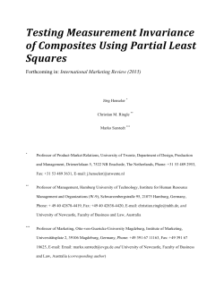 Testing Measurement Invariance of Composites Using Partial Least