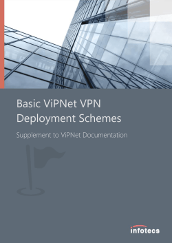 Basic ViPNet VPN Deployment Schemes