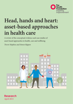 Head, hands and heart: asset-based approaches in