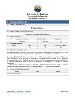 EstadÃ­stica II - Universidad del Magdalena