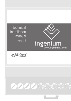 Technical Installation Manual