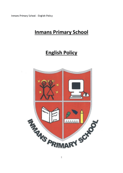 Inmans Primary School English Policy