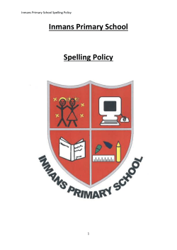 Inmans Primary School Spelling Policy