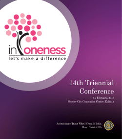 14th Triennial Conference - Association of Inner Wheel Clubs in India