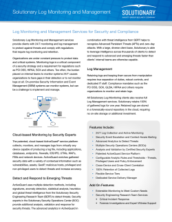 Solutionary Log Monitoring and Management