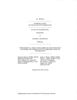 No. 88336-0 SUPREME COURT OF THE STATE OF WASHINGTON