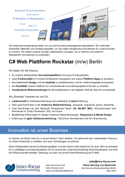 C# Web Plattform Rockstar (m/w) Berlin - inno