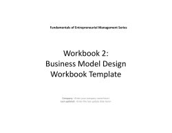 Business Model Process Workbook