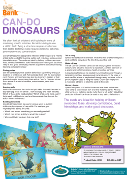CAN-DO DINOSAURS - St Luke`s Innovative Resources