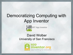Democratizing Computing with App Inventor