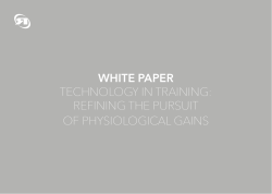 White PaPer Technology in Training: refining The pursuiT of