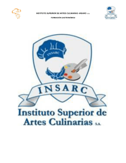 INSTITUTO SUPERIOR DE ARTES CULINARIAS -INSARC