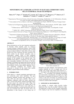 monitoring of landslide activity in slovakia territory using