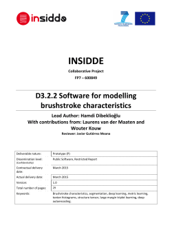 D3.2.2 "Software for modelling brushstroke characteristics"