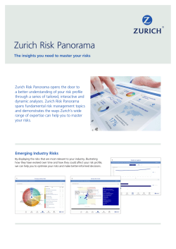 Zurich Risk Panorama The insights you need to master your