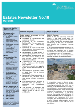 Estates Newsletter No.10 - Insight â University of Gloucestershire