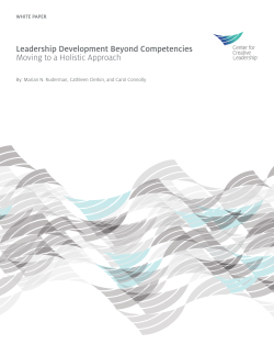 Leadership Development Beyond Competencies
