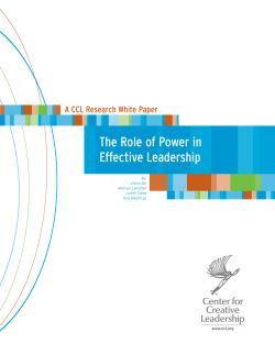 The Role of Power in Effective Leadership