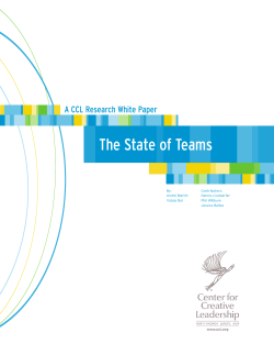 The State of Teams - Center for Creative Leadership